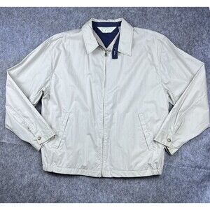 Vintage Palmland Club Harrington Jacket Golf Windbreaker Tan Zip Up Size Large